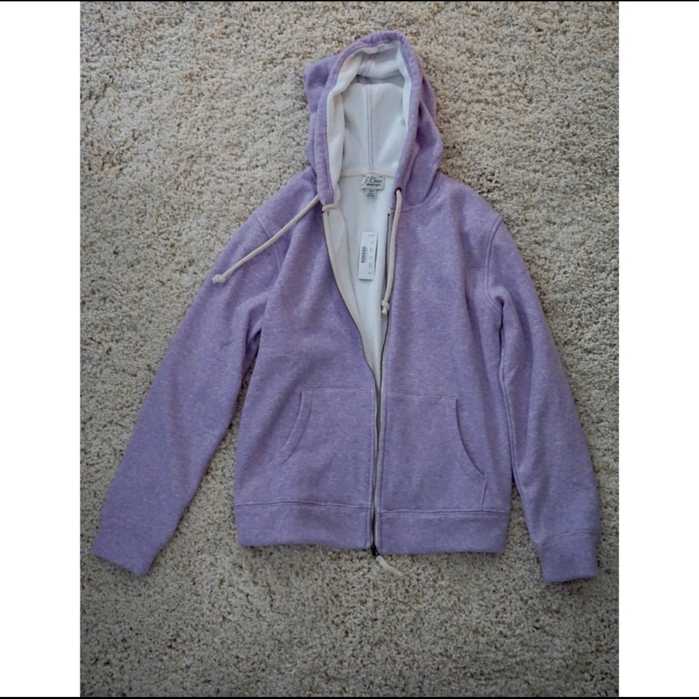 J Crew Vintage Lavender ZipUp Hoodie